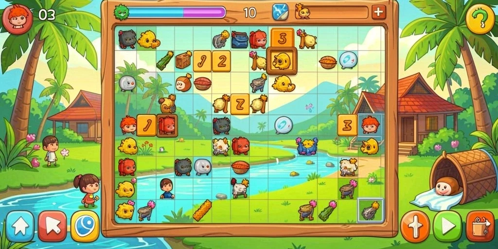 Tampilan utama game yang menarik dan user-friendly.