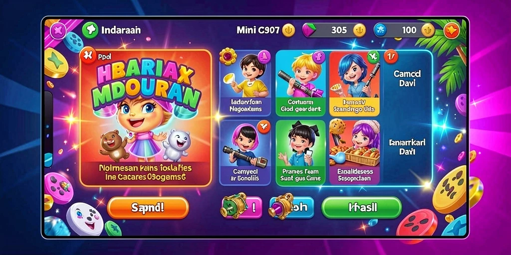 Tampilan menu utama yang menarik dan user-friendly.